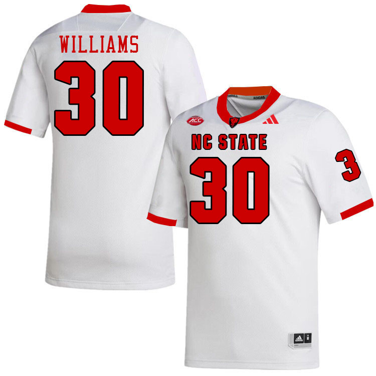 NC State Wolfpack #30 Zane Williams College Football Jerseys Stitched-White NC State Wolfpack #30 Zane Williams College Football Jerseys Stitched-White